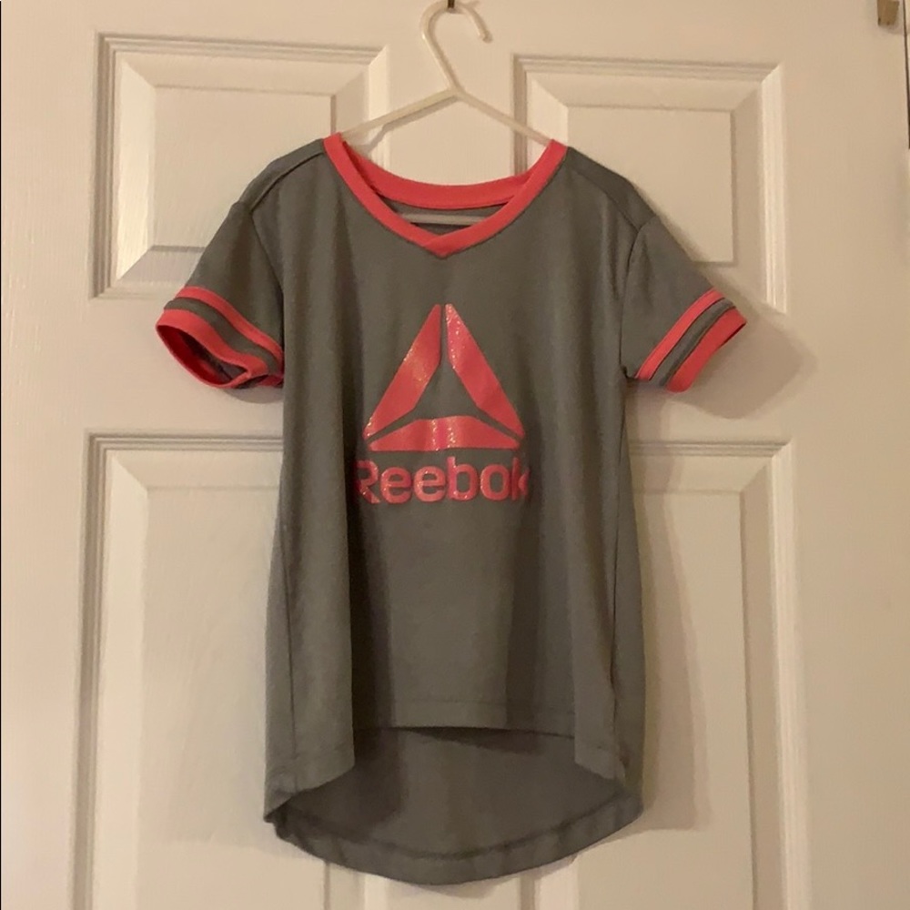 Reebok Grey and Pink Girls Shirt